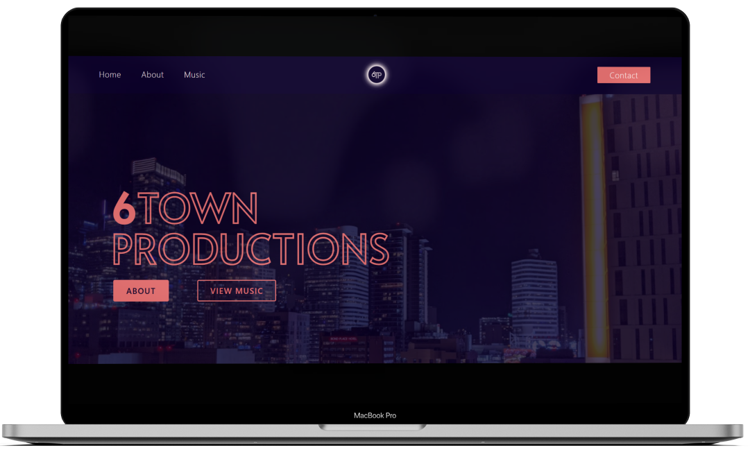 homepage of six-town-productions